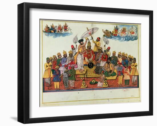 Indra, King of the Gods, Being Anointed with Soma-null-Framed Giclee Print