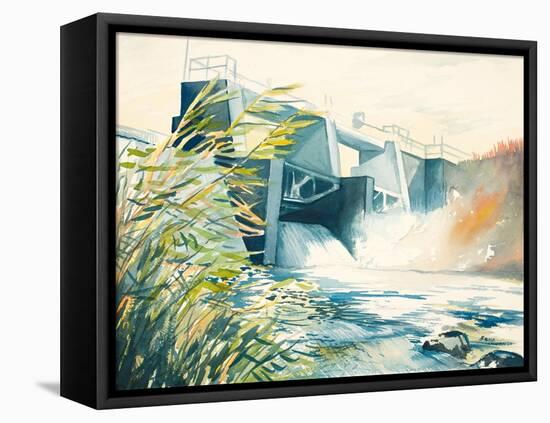 Industrial Dam-Bruce Nawrocke-Framed Stretched Canvas