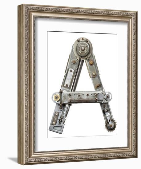 Industrial Metal Alphabet Letter A-donatas1205-Framed Premium Giclee Print