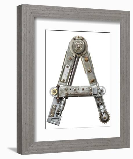 Industrial Metal Alphabet Letter A-donatas1205-Framed Premium Giclee Print