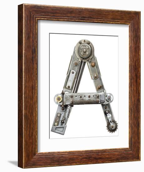 Industrial Metal Alphabet Letter A-donatas1205-Framed Premium Giclee Print