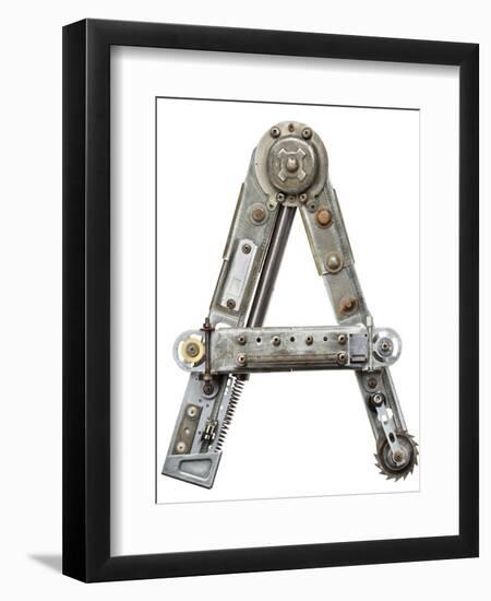 Industrial Metal Alphabet Letter A-donatas1205-Framed Premium Giclee Print