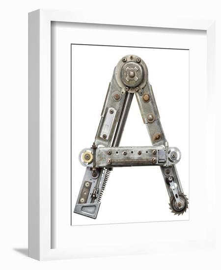 Industrial Metal Alphabet Letter A-donatas1205-Framed Premium Giclee Print