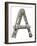 Industrial Metal Alphabet Letter A-donatas1205-Framed Art Print