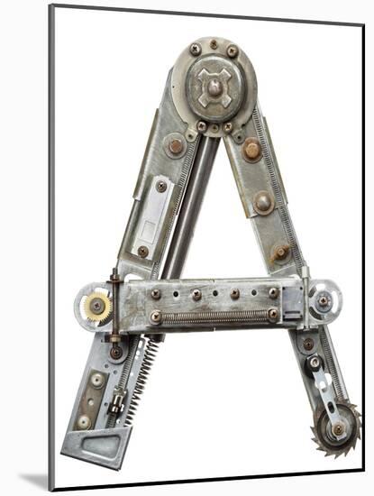 Industrial Metal Alphabet Letter A-donatas1205-Mounted Art Print