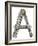 Industrial Metal Alphabet Letter A-donatas1205-Framed Art Print