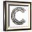 Industrial Metal Alphabet Letter C-donatas1205-Framed Art Print