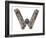 Industrial Metal Alphabet Letter W-donatas1205-Framed Art Print