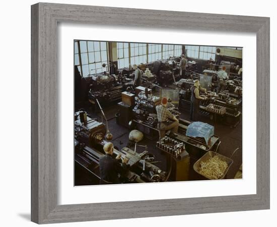 Industrial Painting in Bethlehem Steel Mach. Shop at Staten Is-Herbert Gehr-Framed Photographic Print