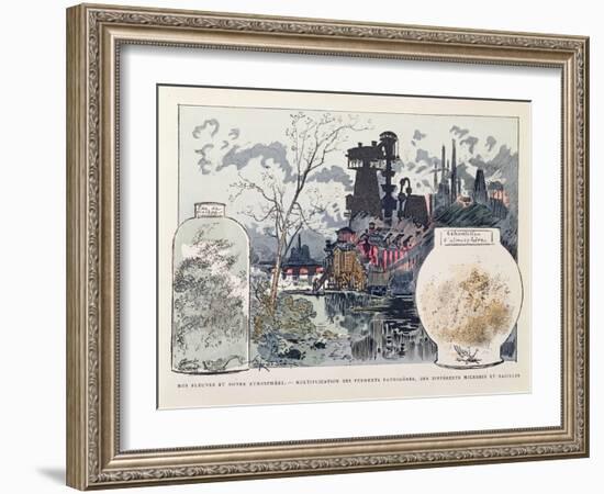 Industrial Pollution, Illustration from 'Le XXeme Siecle, La Vie Electrique', C. 1890-Albert Robida-Framed Giclee Print