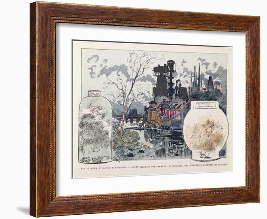 Industrial Pollution, Illustration from 'Le XXeme Siecle, La Vie Electrique', C. 1890-Albert Robida-Framed Giclee Print