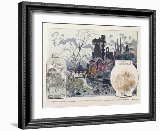 Industrial Pollution, Illustration from 'Le XXeme Siecle, La Vie Electrique', C. 1890-Albert Robida-Framed Giclee Print