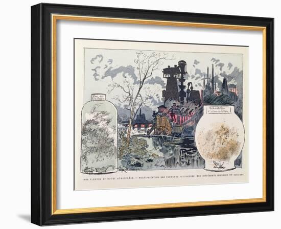 Industrial Pollution, Illustration from 'Le XXeme Siecle, La Vie Electrique', C. 1890-Albert Robida-Framed Giclee Print