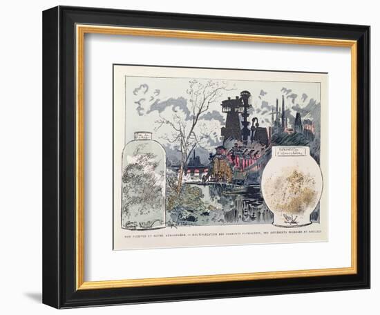 Industrial Pollution, Illustration from 'Le XXeme Siecle, La Vie Electrique', C. 1890-Albert Robida-Framed Giclee Print