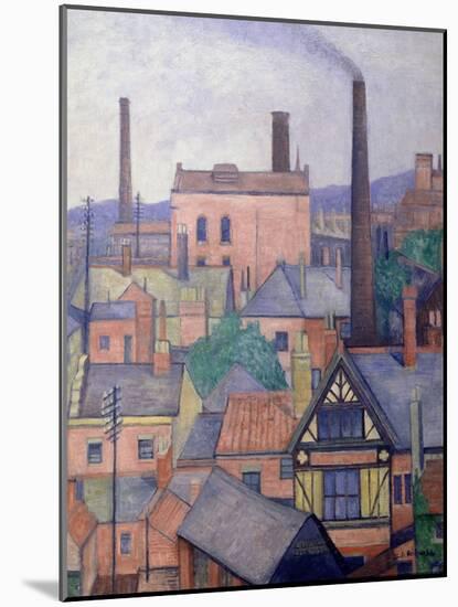Industrial Roofscape, c.1931-Stanislawa de Karlowska-Mounted Giclee Print