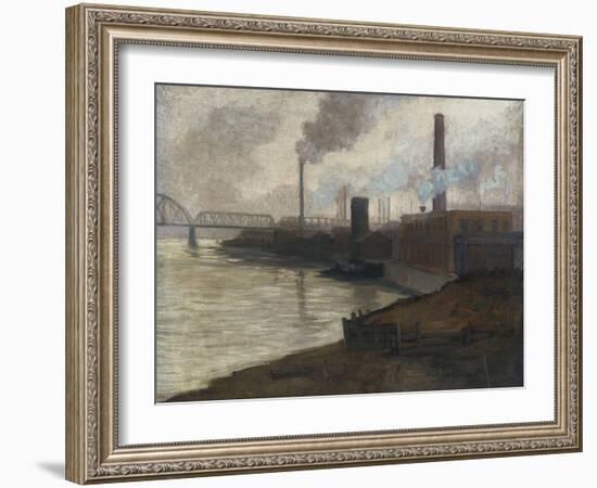 Industrial Scene, Mills on the Monongahela-Filipo Or Frederico Bartolini-Framed Giclee Print