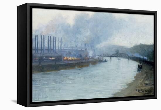 Industrial Scene, Pittsburgh-Aaron Henry Gorson-Framed Premier Image Canvas