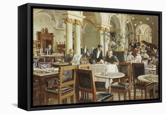 Industricafeen, 1906-Frants Henningsen-Framed Premier Image Canvas