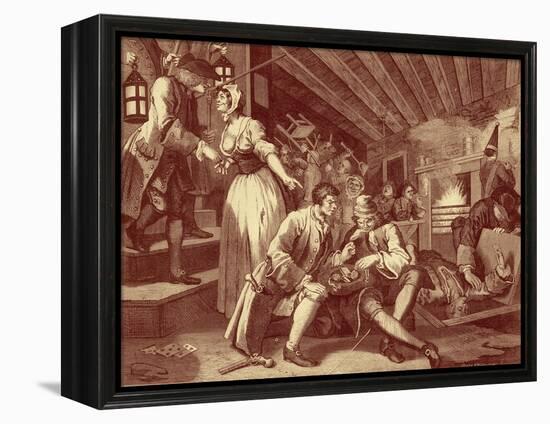 Industry and Idleness by William Hogarth-William Hogarth-Framed Premier Image Canvas