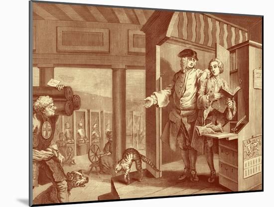 Industry and Idleness --William Hogarth-Mounted Giclee Print