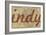 Indy - 1876, Indianapolis - Plan, Indiana, United States Map-null-Framed Giclee Print