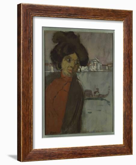 Inez on the Zattere (Oil on Panel)-Walter Richard Sickert-Framed Giclee Print