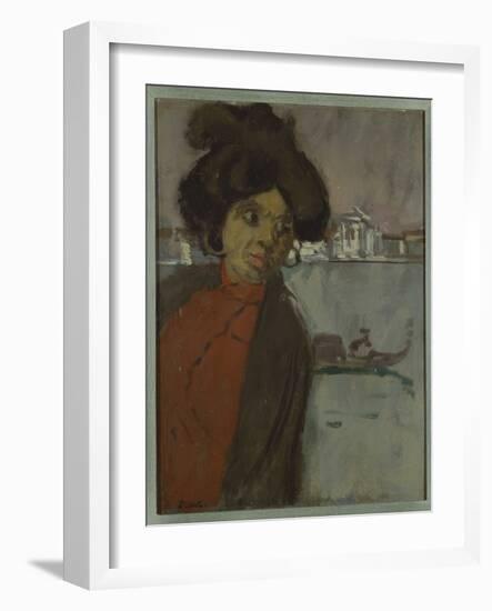 Inez on the Zattere (Oil on Panel)-Walter Richard Sickert-Framed Giclee Print