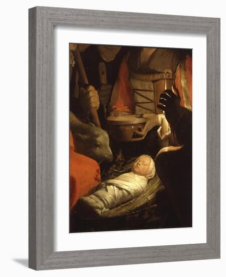 Infant Christ, from The Adoration of the Shepherds-Georges de La Tour-Framed Giclee Print