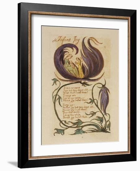 Infant Joy. from 'songs of Innocence'-William Blake-Framed Giclee Print