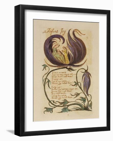 Infant Joy. from 'songs of Innocence'-William Blake-Framed Giclee Print