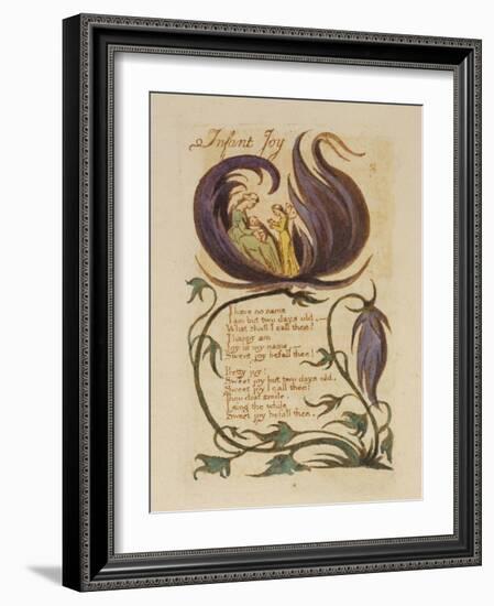 Infant Joy. from 'songs of Innocence'-William Blake-Framed Giclee Print