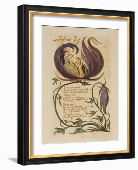 Infant Joy. from 'songs of Innocence'-William Blake-Framed Giclee Print