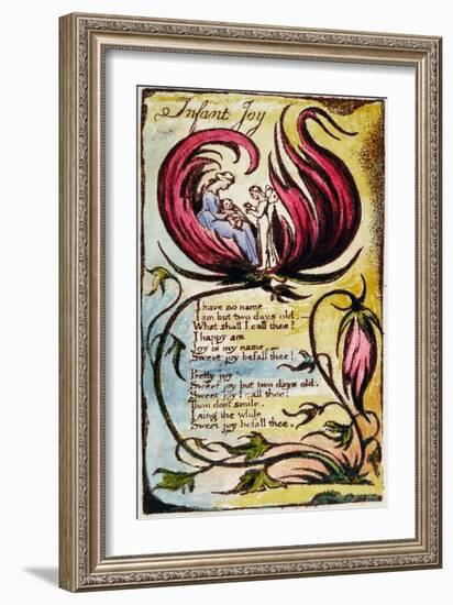 Infant Joy', Plate 23 from 'Songs of Innocence and of Experience [Bentley 25] C.1789-94-William Blake-Framed Giclee Print