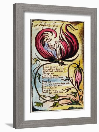 Infant Joy', Plate 23 from 'Songs of Innocence and of Experience [Bentley 25] C.1789-94-William Blake-Framed Giclee Print