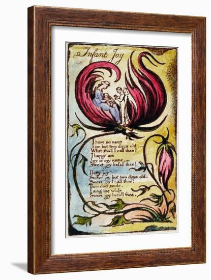 Infant Joy', Plate 23 from 'Songs of Innocence and of Experience [Bentley 25] C.1789-94-William Blake-Framed Giclee Print