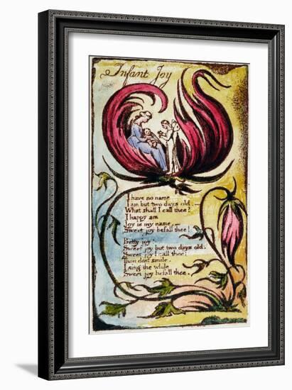 Infant Joy', Plate 23 from 'Songs of Innocence and of Experience [Bentley 25] C.1789-94-William Blake-Framed Giclee Print