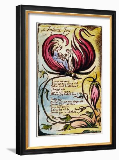 Infant Joy', Plate 23 from 'Songs of Innocence and of Experience [Bentley 25] C.1789-94-William Blake-Framed Giclee Print