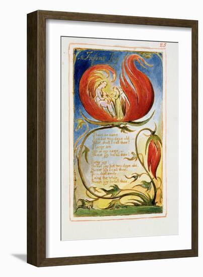 Infant Joy: Plate 25 from Songs of Innocence and of Experience C.1815-26-William Blake-Framed Giclee Print