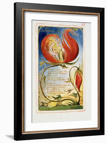 Infant Joy: Plate 25 from Songs of Innocence and of Experience C.1815-26-William Blake-Framed Giclee Print