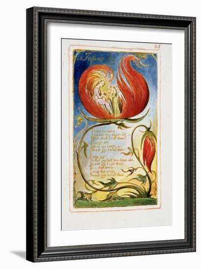 Infant Joy: Plate 25 from Songs of Innocence and of Experience C.1815-26-William Blake-Framed Giclee Print