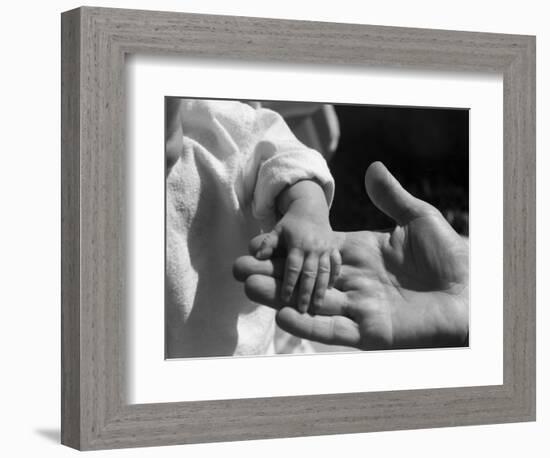 Infant's Hand in Man's Hand-Philip Gendreau-Framed Photographic Print