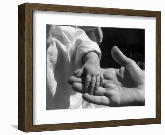 Infant's Hand in Man's Hand-Philip Gendreau-Framed Photographic Print