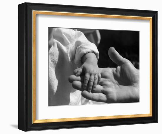 Infant's Hand in Man's Hand-Philip Gendreau-Framed Photographic Print