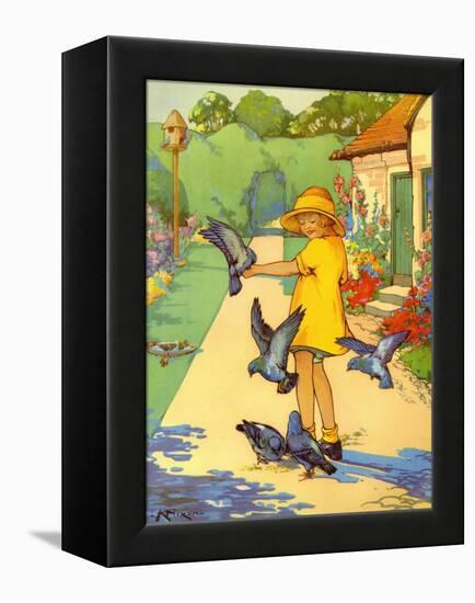 Infant School Illustrations, UK-null-Framed Premier Image Canvas