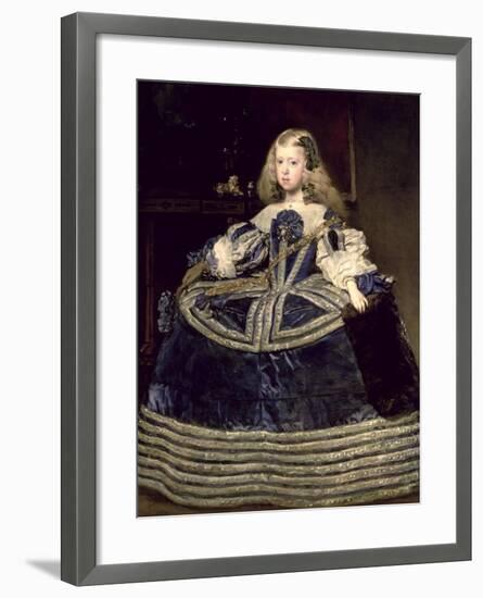 Infanta Margarita (1651-73) in Blue, 1659-Diego Velazquez-Framed Giclee Print