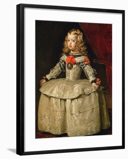 Infanta Margarita Teresa in White Garb-Diego Velazquez-Framed Giclee Print