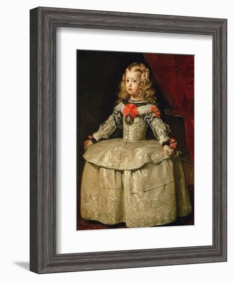 Infanta Margarita Teresa in White Garb-Diego Velazquez-Framed Giclee Print