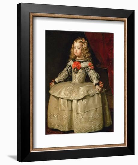 Infanta Margarita Teresa in White Garb-Diego Velazquez-Framed Giclee Print