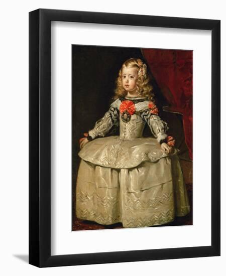 Infanta Margarita Teresa in White Garb-Diego Velazquez-Framed Giclee Print