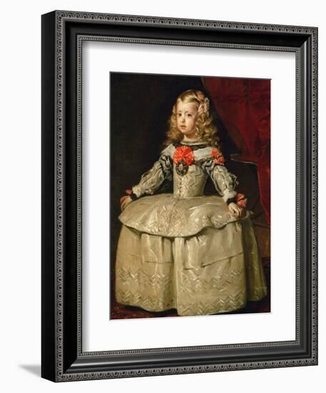 Infanta Margarita Teresa in White Garb-Diego Velazquez-Framed Giclee Print